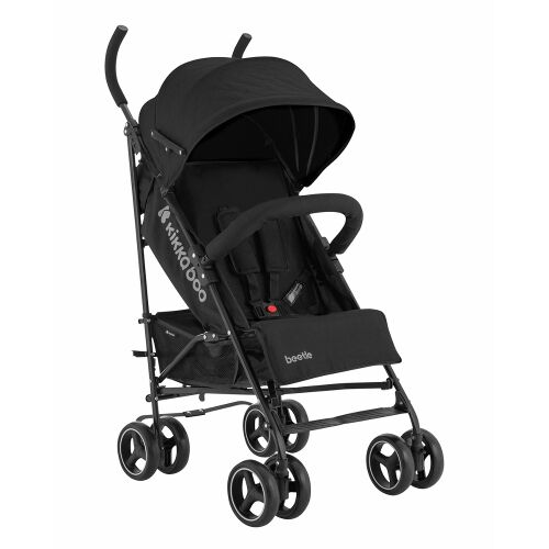 Kikkaboo Beetle black stroller, lightweight and compact