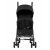 Front view of Kikkaboo Beetle black stroller with safety harness