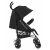Close-up of Kikkaboo Beetle black stroller side profile