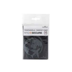 Durable RFID Secure Passport Cover, Black, Travel Protection - Dressing Accessory