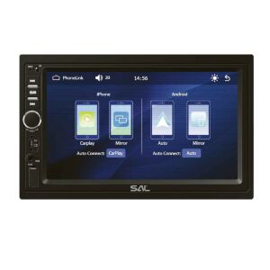 SAL VBX910 Autoradio und Multimedia-Player mit 7 Zoll Touchscreen, CarPlay und Android Auto, Bildschirmspiegelung, Bluetooth - Autoradios & Touchscreen Einbaugeräte