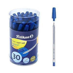 Pelikan Stick Super Soft kék golyóstoll, 30 darabos csomag - Toll