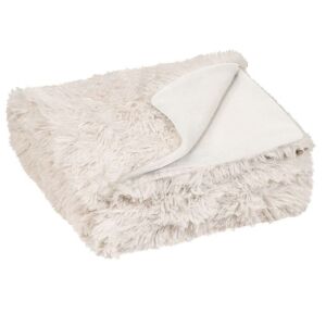 Krém színű műszőrme takaró, 160x130 cm, puha és kényelmes, tökéletes a kanapéra vagy az ágyra - Ágytakaró