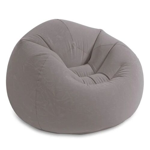 Szürke felfújható fotel, tökéletes otthonra, kertbe vagy kempingezésre