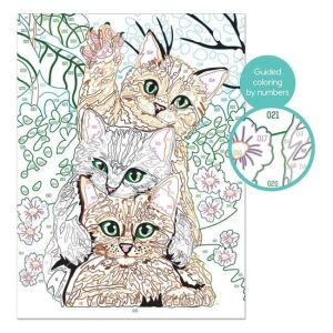 Zestaw do malowania według numerów, Zabawne Koty, marka AS, wstępnie wydrukowane płótno z ponumerowanymi obszarami, malowanie według numerów, dla dzieci, artykuły plastyczne, kreatywna aktywność - Zestaw malarzy cyfr