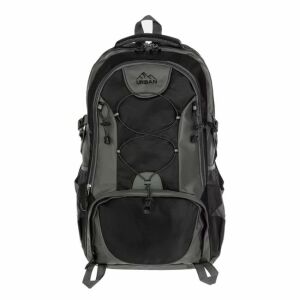 Plecak podróżny Urban 40L, czarny i szary, widok z przodu - Torba podróżna