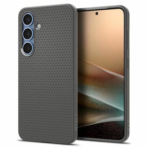 Spigen Liquid Air tok a Samsung Galaxy S25+ telefonhoz, márvány szürke színben, védő tok - Telefontok