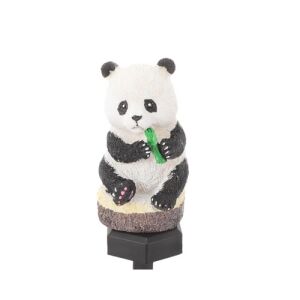 Solarbetriebene Gartenleuchte mit Panda-Motiv, DW-06, niedliches Panda-Design, solarbetrieben, Außenbeleuchtung - Solarlaterne