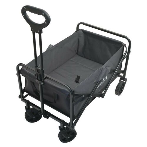 Cattara TROGIR PICCOLO összecsukható kocsi, szürke szövet, fekete váz, 4 kerék, teleszkópos fogantyú