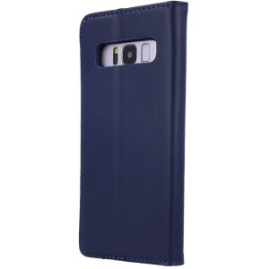 Samsung Galaxy A16 4G / A16 5G SM-A165F / A166B husă flip din piele de culoare albastru închis, cu deschidere laterală, funcție de stand - Huse telefon