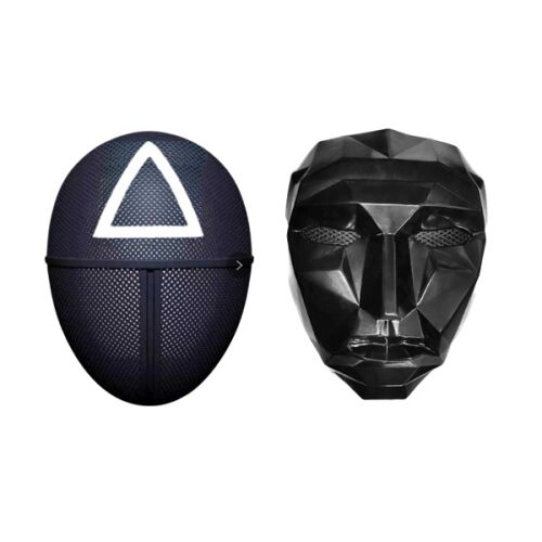 Sada dvoch karnevalových masiek, Squid Game, Triangle, Leader, Black 125490956