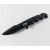 Foxter összecsukható kés, fekete, 23 cm, övcsattal