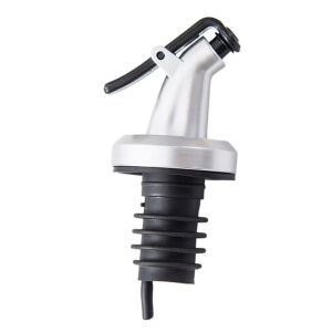 Dozator de ulei și oțet Kupakos, negru și argintiu, pe un fundal alb - Distribuitoare de ulei și oțet