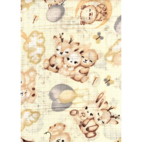 Mintás textil pelenka 1db-os - Őzike,Nyuszi,Maci bézs 125503916