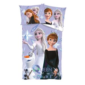 Disney Jégvarázs Queen of Ice ágynemű szett, rajta Elsával, Annával, Kristoffal, Olaf-fal és Svennel - Ágynemű - ifjúsági és felnőtt