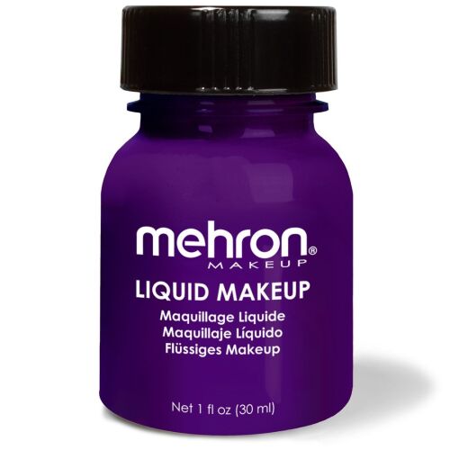 Professzionális folyékony smink szemhéjakra, arcbőrre és testfestésre, tartós, folyékony smink Mehron®, 30ml - 107 Lila 125505045