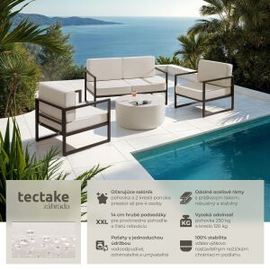 Zestaw mebli ogrodowych Comosa dla 4 osób, poduszki XXL 125505922 - Zestaw ogrodowy