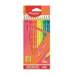 Maped színes ceruza készlet 12 db-os háromszög - Neon 125506809 - Maped
