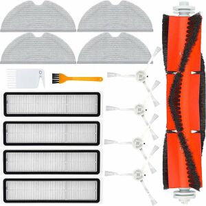 Set 15 accesorii compatibile cu Xiaomi Roborock S5, S5 Max, S6, S6 Max, S6 MaxV, S6 Pure, S50, S55, S60, S65, E4, E25, E35, 1 perie tambur, 4 perii laterale cu surub, 4 filtre Hepa, 4 mop de 125506869 - Accesorii pentru electrocasnice mici