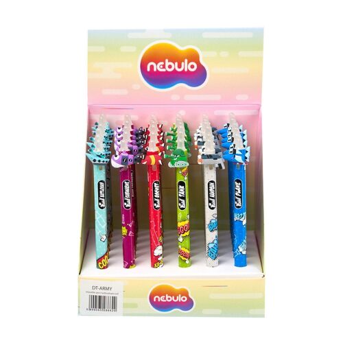 Zseléstoll radírozható, army, 36 db/display Nebulo