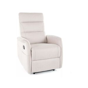 Solon M Brego masszázs relax fotel világos bézs színben, elülső nézet - Masszázsfotel