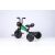 QPLAY Triduro Green Tricycle for kids 2-6 years old, motorcycle design, black wheels, green frame, black basket