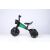 QPLAY Triduro Green Tricycle for kids 2-6 years old, motorcycle design, black wheels, green frame, black basket