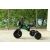 QPLAY Triduro Green Tricycle for kids 2-6 years old, motorcycle design, black wheels, green frame, black basket, outdoor setting