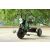 QPLAY Triduro Green Tricycle for kids 2-6 years old, motorcycle design, black wheels, green frame, black basket, outdoor setting