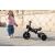 QPLAY Triduro Green Tricycle for kids 2-6 years old, motorcycle design, black wheels, green frame, black basket, child playing