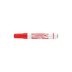 Roter Whiteboard-Marker, 3 mm, magnetisch, mit Radiergummi, ICO Markeraser - Marker