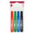 ICO Flipchart marker set, 4 pack, 1-4mm chisel tip, water-based ink, red, green, blue, black