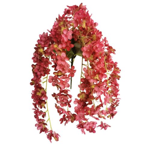 Rózsaszín lógó művirágok, 64 cm hosszú, ideális virágos fotófalakhoz, koszorúkhoz és ikebanához