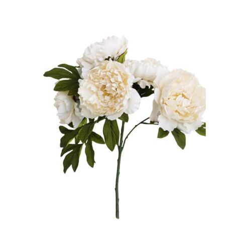 Fehér mű bazsarózsa csokor, 50cm, művirágok, otthoni dekoráció, művirág
