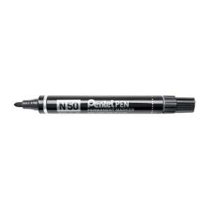 Pentel Pen N50 állandó filctoll, fekete, kerek hegyű, 4,3 mm - Pentel