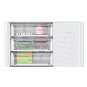Bosch GUN21ADE0 No Frost freezer with 3 drawers, open door showing interior - Bosch Upright Freezer