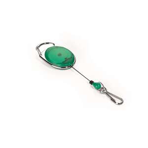 Green DURABLE retractable badge holder with snap hook - Dressing Accessory