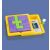 VariForm Squares Pattern Puzzle, logikai kirakós játék 55 kihívást jelentő kártyával, a kész kirakós játék látható az E betűvel