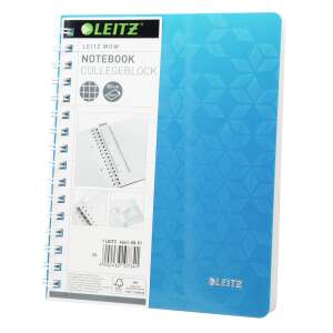 LEITZ WOW A5 spiral notebook, ice blue, 80 sheets, squared, collegeblock - Notebook