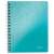 LEITZ WOW A5 spiral notebook, ice blue, 80 sheets, squared, collegeblock