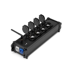 PD Connex PSB50 Tápcsatlakozó elosztó + Vezeték nélküli DMX adó/vevő (PowerCon be/ki + 4 db Shuko) 125551769 - PD Connex