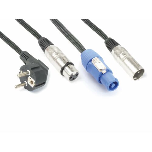 PD Connex CX03-15m AUDIO Jel&#038;táp Kombikábel (XLR + Schuko + PowerCon) 125551774