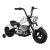 Fehér Gyerek Elektromos Motor Chopper 24V, gyerek elektromos motorkerékpár, ferde nézet