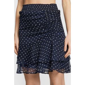 Fusta Guess din sifon cu terminatie cu volane Bleumarin M INTL 125571594 - Îmbrăcăminte pentru femei