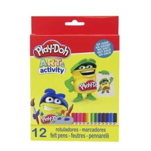 Play-Doh-Marker – 12 Farben 125572008 - Musikinstrumente zum Spielen, Zeichentafeln, Schreibtafeln, Schreibwaren-Sets, Kreative Spiele, Maltafeln und Filzstifte
