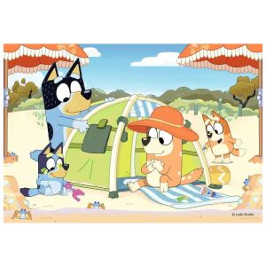 Bluey Familie genießt einen Strandtag Puzzle Bild - Ravensburger Puzzle