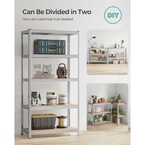 Polc, Songmics, RT-0081, Ezüst, 50x100x200 cm