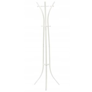 Kovový vešiak do predsiene 170 cm, minimalistický dizajn, biela