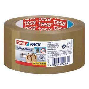 Tesa Pack Ultra Strong brown packaging tape, 50mm x 66m - Adhesive Tape
