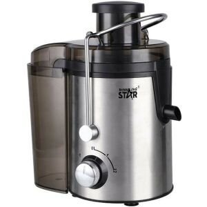 Winning Star ST-5546-L nagysebességű centrifugális gyümölcsprés, rozsdamentes acél és fekete, pépkidobással - Kézi aprító, Kézi mixer, Gyümölcscentrifuga és préselő és Elektromos tésztagép